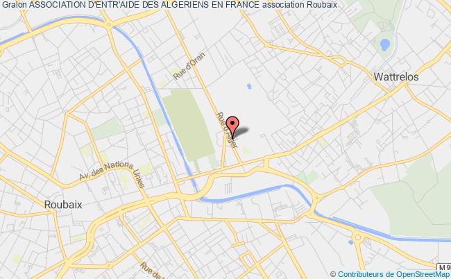 plan association Association D'entr'aide Des Algeriens En France Roubaix