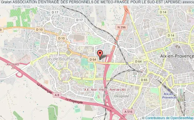 plan association Association D'entraide Des Personnels De Meteo-france Pour Le Sud-est (apemse) Aix-en-Provence