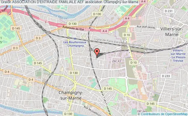 plan association Association D'entraide Familiale Aef Champigny-sur-Marne