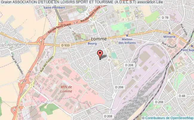 plan association Association D'etude En Loisirs Sport Et Tourisme (a.d.e.l.s.t) Lille