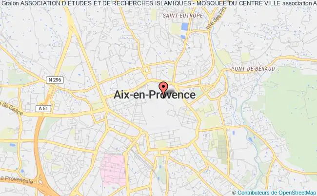 plan association Association D Etudes Et De Recherches Islamiques - Mosquee Du Centre Ville Aix-en-Provence