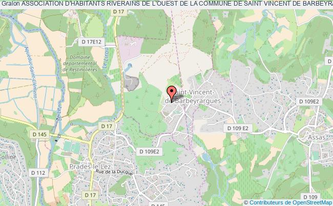 ASSOCIATION D'HABITANTS RIVERAINS DE L'OUEST DE LA COMMUNE DE SAINT VINCENT DE BARBEYRARGUES  (ADHOC)