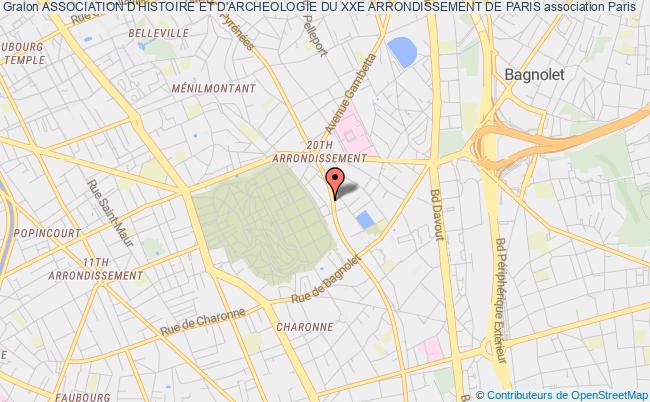 plan association Association D'histoire Et D'archeologie Du Xxe Arrondissement De Paris Paris