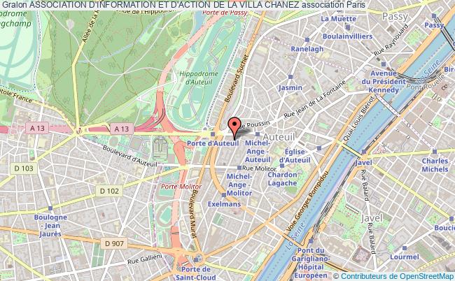 plan association Association D'information Et D'action De La Villa Chanez Paris 16e