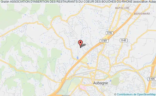 plan association Association D'insertion Des Restaurants Du Coeur Des Bouches-du-rhone Aubagne
