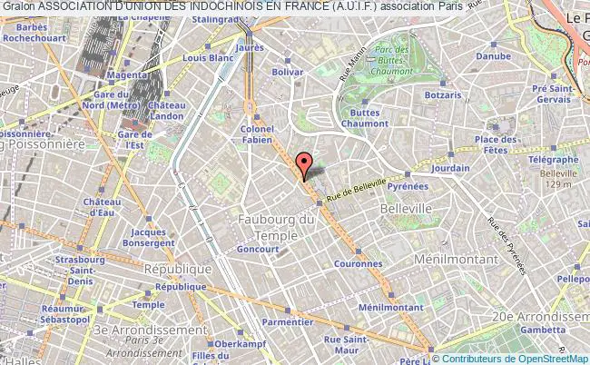 plan association Association D'union Des Indochinois En France (a.u.i.f.) Paris
