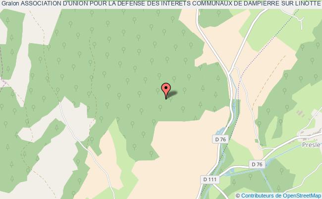 plan association Association D'union Pour La Defense Des Interets Communaux De Dampierre Sur Linotte Dampierre-sur-Linotte
