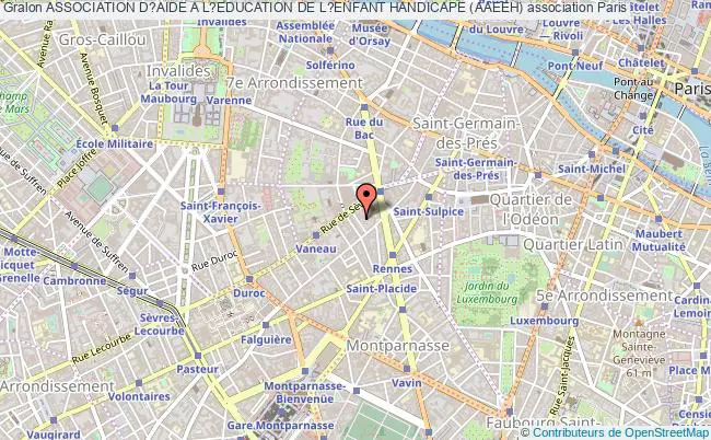 plan association Association D?aide A L?education De L?enfant Handicape (aaeeh) Paris
