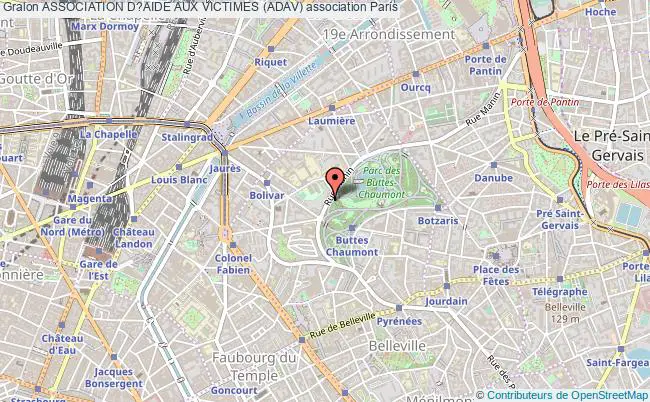 plan association Association D?aide Aux Victimes (adav) Paris