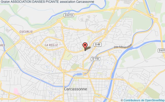 plan association Association Danses Picante Carcassonne