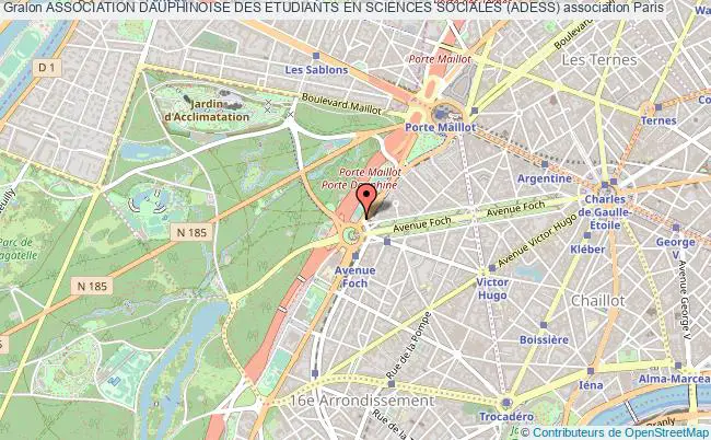 plan association Association Dauphinoise Des Etudiants En Sciences Sociales (adess) Paris 16e