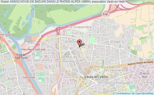 plan association Association De Badjini Dans Le RhÔne-alpes (abra) Vaulx-en-Velin