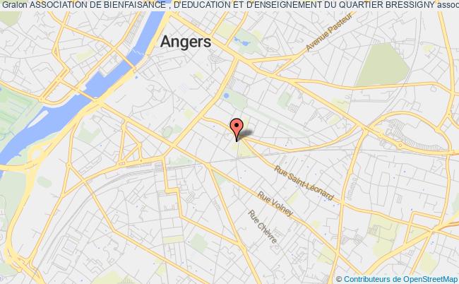 plan association Association De Bienfaisance , D'education Et D'enseignement Du Quartier Bressigny Angers