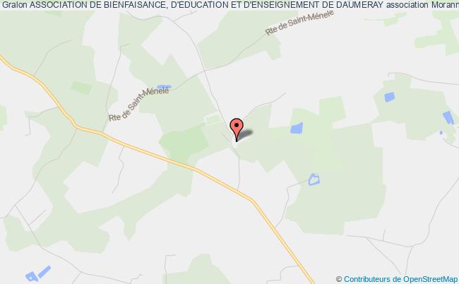 plan association Association De Bienfaisance, D'education Et D'enseignement De Daumeray Morannes sur Sarthe Daumeray