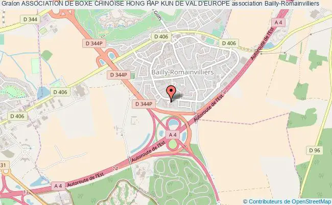 plan association Association De Boxe Chinoise Hong Hap Kun De Val D'europe Bailly-Romainvilliers