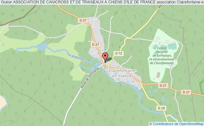 plan association Association De Canicross Et De Traineaux À Chiens D'Île De France Clairefontaine-en-Yvelines