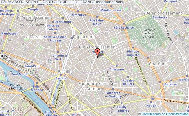 plan association Association De Cardiologie Ile De France Paris