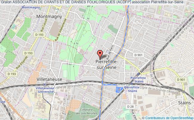 plan association Association De Chants Et De Danses Folkloriques (acdfp) Pierrefitte-sur-Seine
