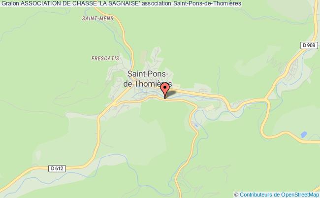 plan association Association De Chasse 'la Sagnaise' Saint-Pons-de-Thomières