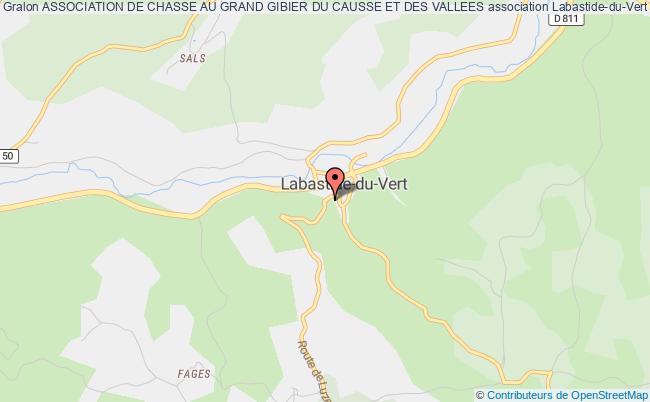 plan association Association De Chasse Au Grand Gibier Du Causse Et Des Vallees Labastide-du-Vert