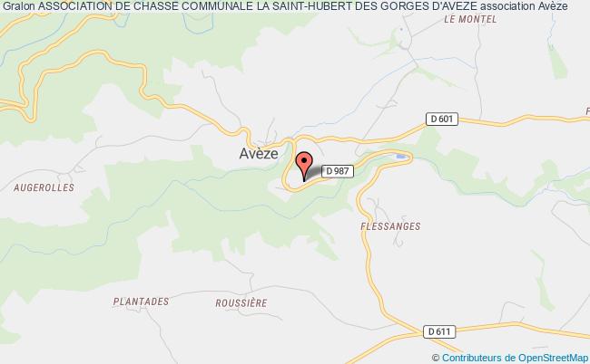 plan association Association De Chasse Communale La Saint-hubert Des Gorges D'aveze Avèze