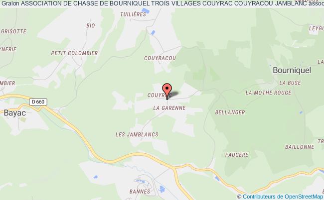 plan association Association De Chasse De Bourniquel Trois Villages Couyrac Couyracou Jamblanc Bourniquel