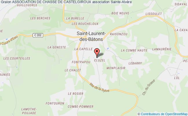 plan association Association De Chasse De Castelgiroux Val de Louyre et Caudeau