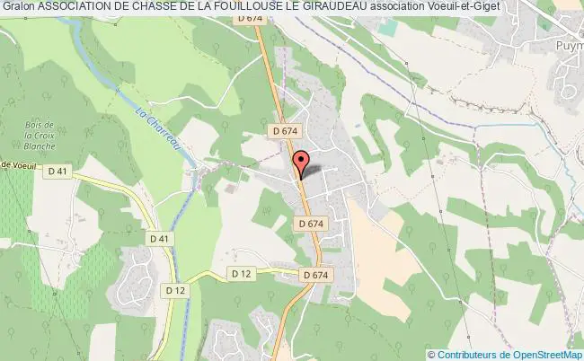 plan association Association De Chasse De La Fouillouse Le Giraudeau Voeuil-et-Giget