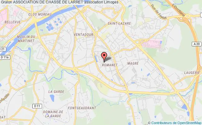 plan association Association De Chasse De Larret Limoges