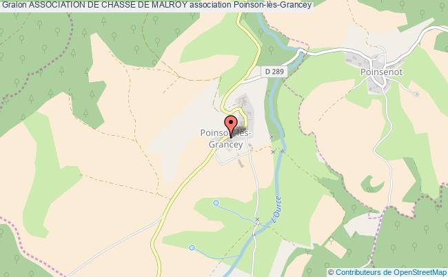 plan association Association De Chasse De Malroy Poinson-lès-Grancey