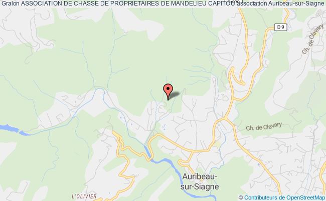 plan association Association De Chasse De Proprietaires De Mandelieu Capitou Auribeau-sur-Siagne