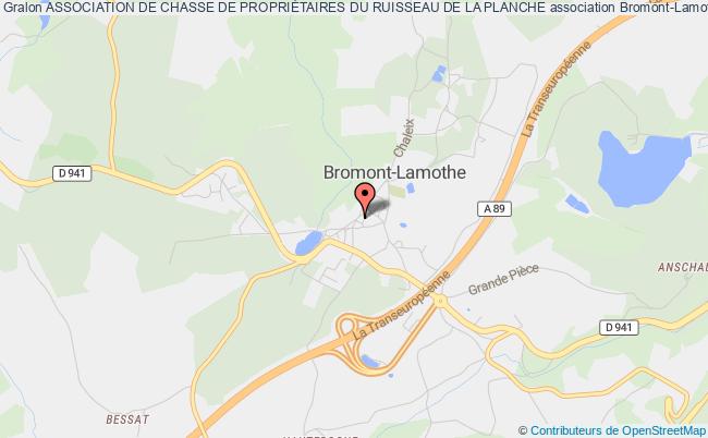 plan association Association De Chasse De PropriÉtaires Du Ruisseau De La Planche Bromont-Lamothe