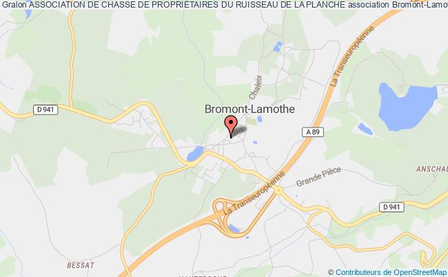 ASSOCIATION DE CHASSE DE PROPRIÉTAIRES DU RUISSEAU DE LA PLANCHE