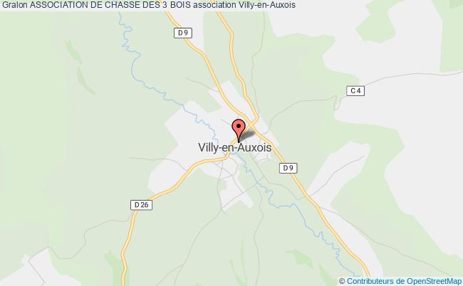 plan association Association De Chasse Des 3 Bois Villy-en-Auxois