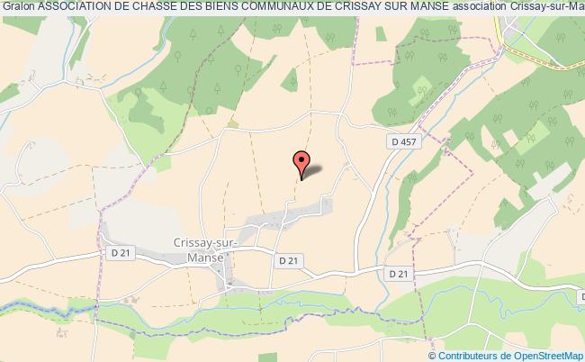 plan association Association De Chasse Des Biens Communaux De Crissay Sur Manse Crissay-sur-Manse