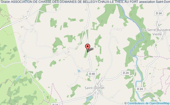 plan association Association De Chasse Des Domaines De Bellegy-chaux-le Theil Au Fort Saint-Domet