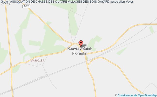 plan association Association De Chasse Des Quatre Villages Des Bois Gayard Rouvray-Saint-Florentin