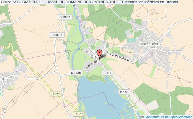 plan association Association De Chasse Du Domaine Des GÂtines Rouges Mézières-en-Drouais