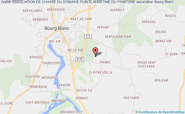 plan association Association De Chasse Du Domaine Public Maritime Du Finistere Bourg-Blanc