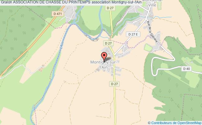 plan association Association De Chasse Du Printemps Montigny-sur-l'Ain