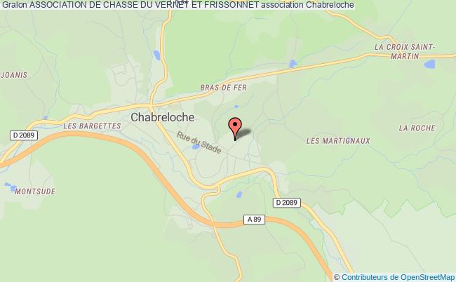 plan association Association De Chasse Du Vernet Et Frissonnet Chabreloche