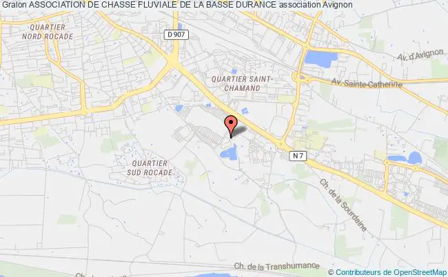 plan association Association De Chasse Fluviale De La Basse Durance Avignon