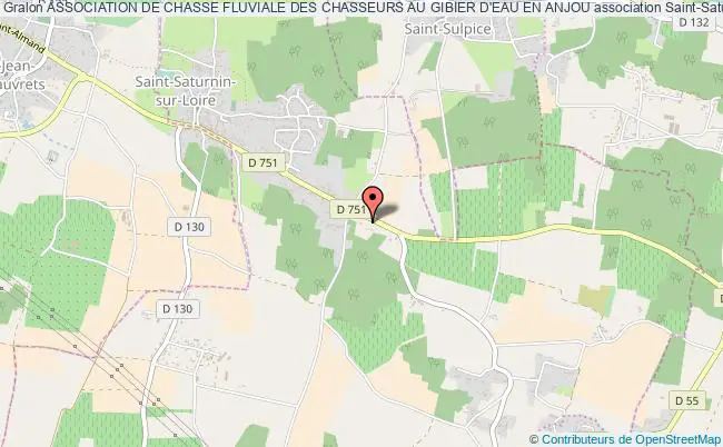 plan association Association De Chasse Fluviale Des Chasseurs Au Gibier D'eau En Anjou Saint-Saturnin-sur-Loire
