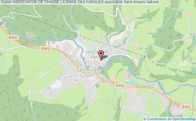 plan association Association De Chasse La Diane Des Fargues Saint-Amans-Valtoret