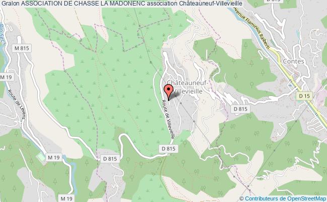 plan association Association De Chasse La Madonenc Châteauneuf-Villevieille