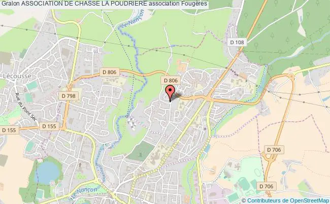 plan association Association De Chasse La Poudriere Fougères