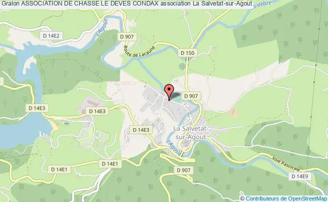plan association Association De Chasse Le Deves Condax Salvetat-sur-Agout