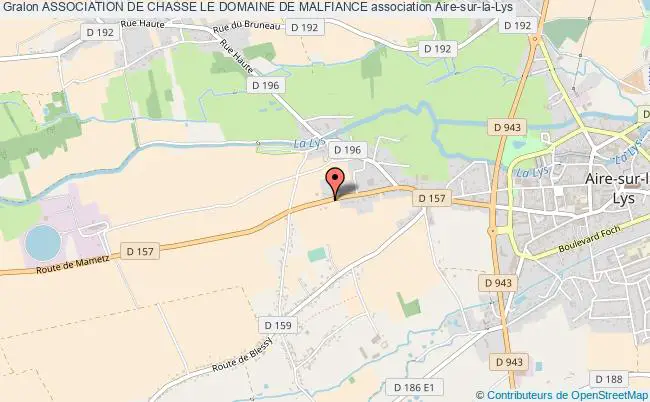 plan association Association De Chasse Le Domaine De Malfiance Aire-sur-la-Lys