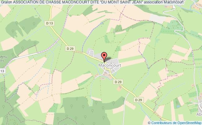 plan association Association De Chasse Maconcourt Dite "du Mont Saint Jean" Maconcourt