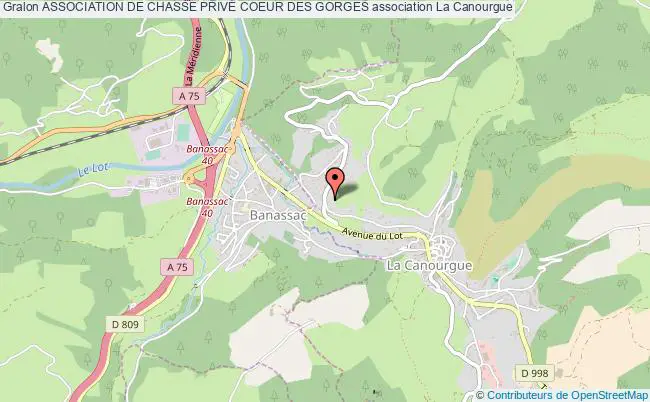 plan association Association De Chasse PrivÉ Coeur Des Gorges Canourgue